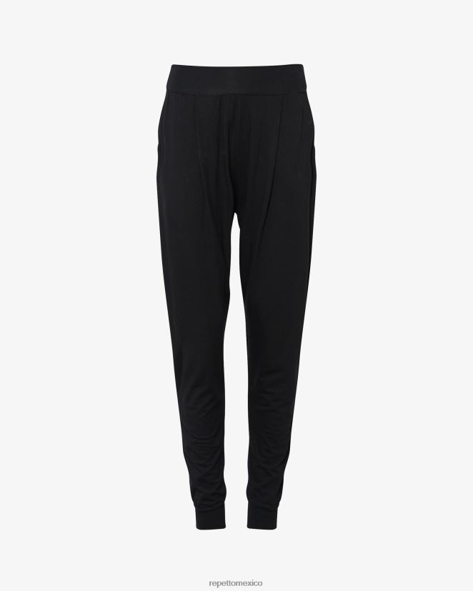 Repetto mujer pantalones harén negro ropa H2NF2L374