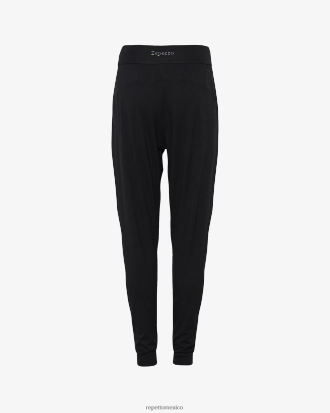 Repetto mujer pantalones harén negro ropa H2NF2L374