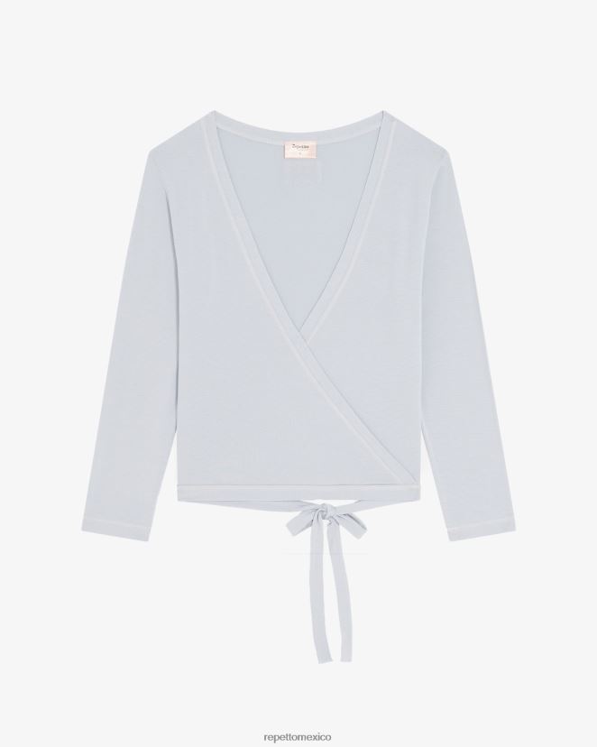 Repetto mujer envolver Perla gris ropa H2NF2L363