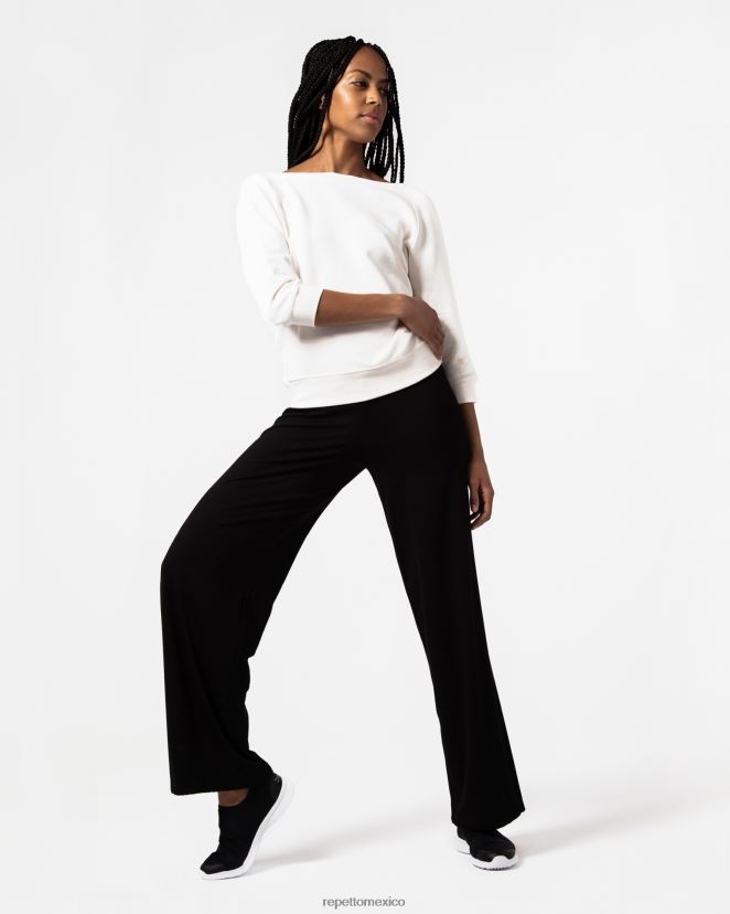 Repetto mujer sudadera cruzada blanco marfil ropa H2NF2L366