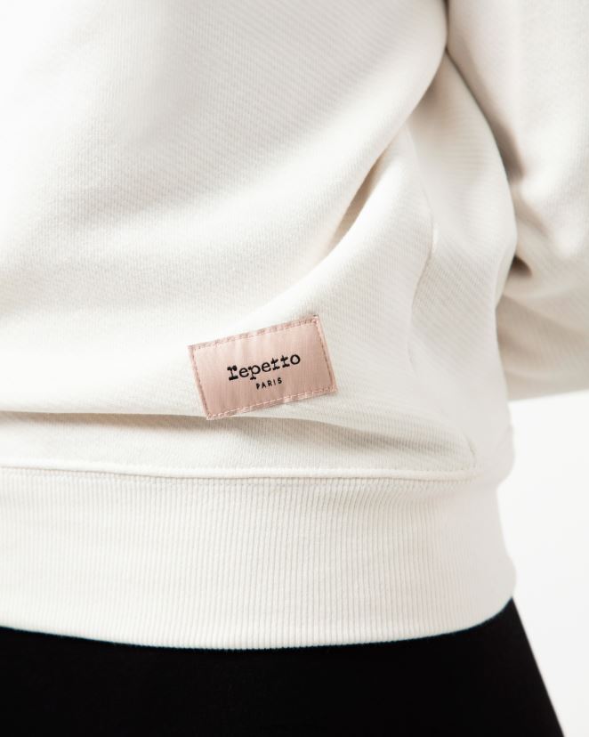 Repetto mujer sudadera cruzada blanco marfil ropa H2NF2L366