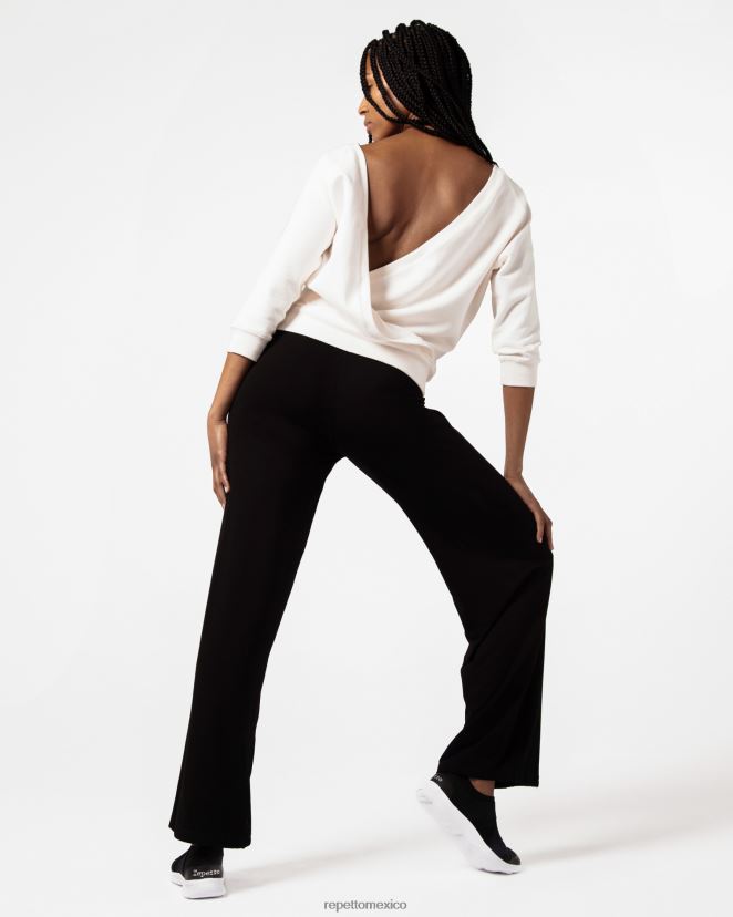 Repetto mujer sudadera cruzada blanco marfil ropa H2NF2L366