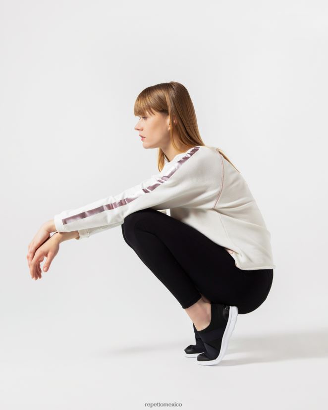 Repetto mujer sudadera gráfica blanco marfil ropa H2NF2L365