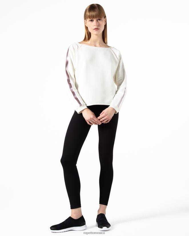 Repetto mujer sudadera gráfica blanco marfil ropa H2NF2L365