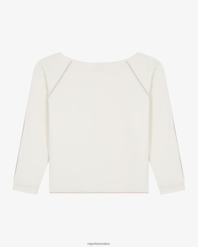 Repetto mujer sudadera gráfica blanco marfil ropa H2NF2L365