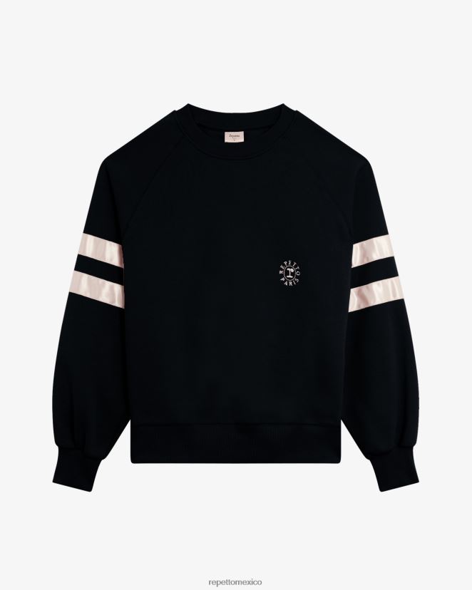 Repetto mujer sudadera satinada negro ropa H2NF2L353