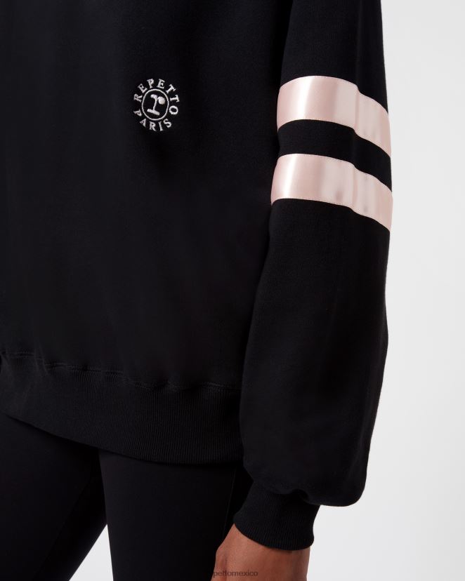 Repetto mujer sudadera satinada negro ropa H2NF2L353