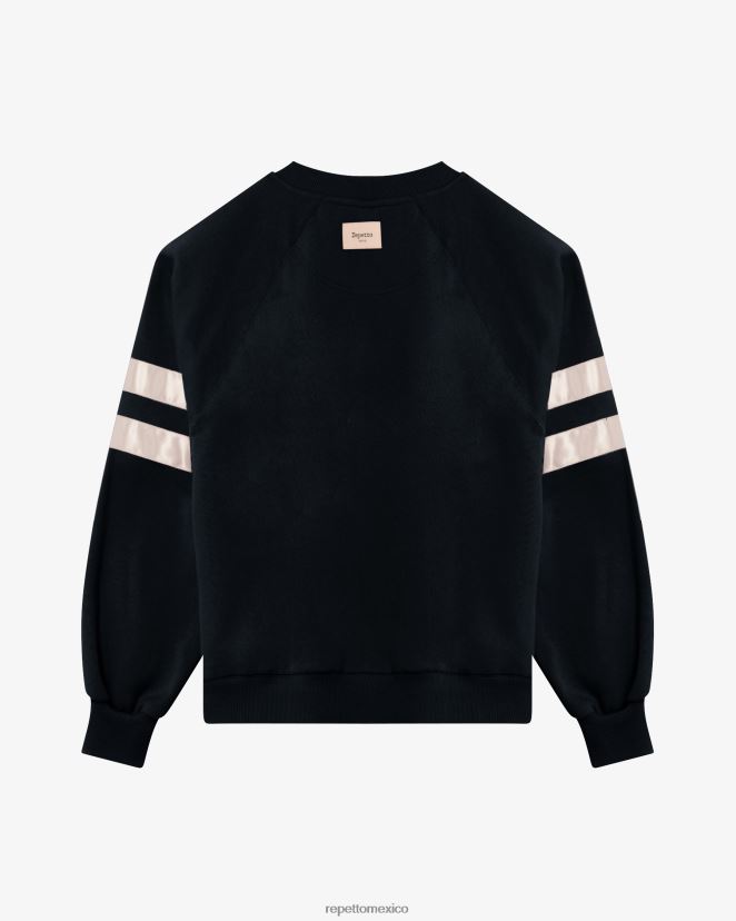 Repetto mujer sudadera satinada negro ropa H2NF2L353