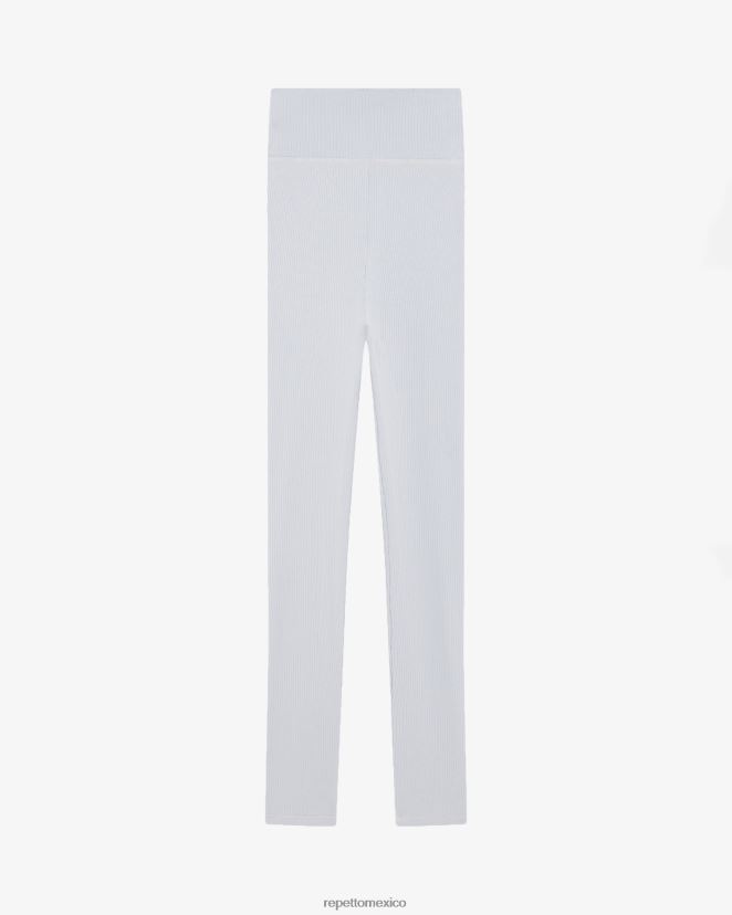 Repetto mujer leggins de canalé Perla gris ropa H2NF2L306 Repetto mujer leggins de canalé Perla gris ropa H2NF2L306