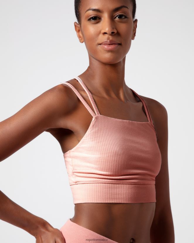 Repetto mujer sujetador de canalé con tirantes finos rubor rosa ropa H2NF2L299