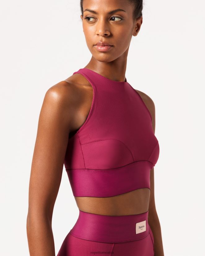 Repetto mujer sujetador intenso rojo burdeos ropa H2NF2L295
