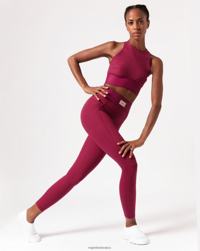 Repetto mujer sujetador intenso rojo burdeos ropa H2NF2L295
