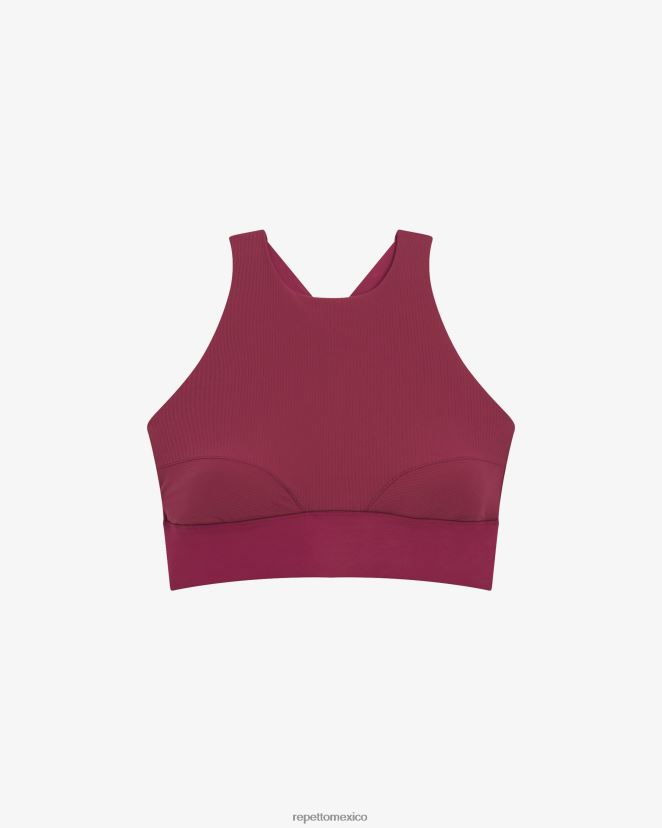 Repetto mujer sujetador intenso rojo burdeos ropa H2NF2L295