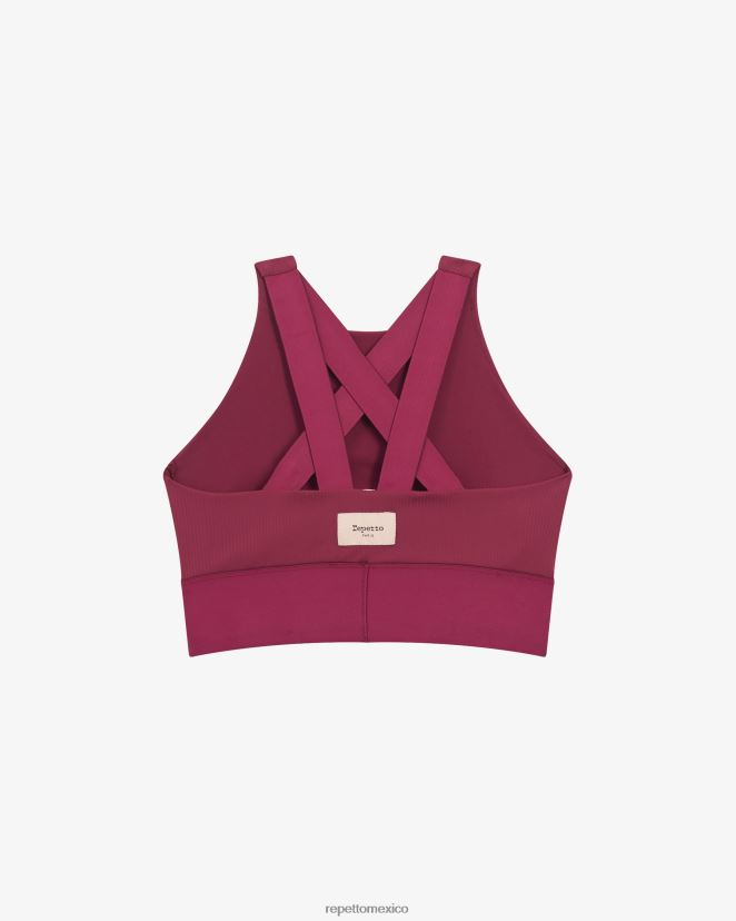Repetto mujer sujetador intenso rojo burdeos ropa H2NF2L295