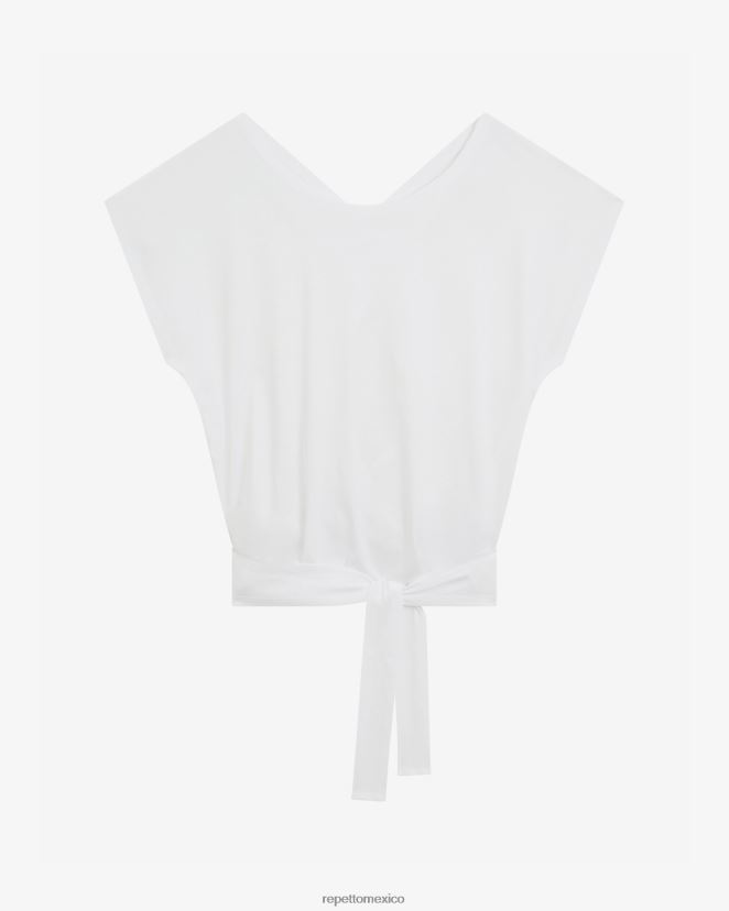 Repetto mujer arriba para atar blanco ropa H2NF2L333