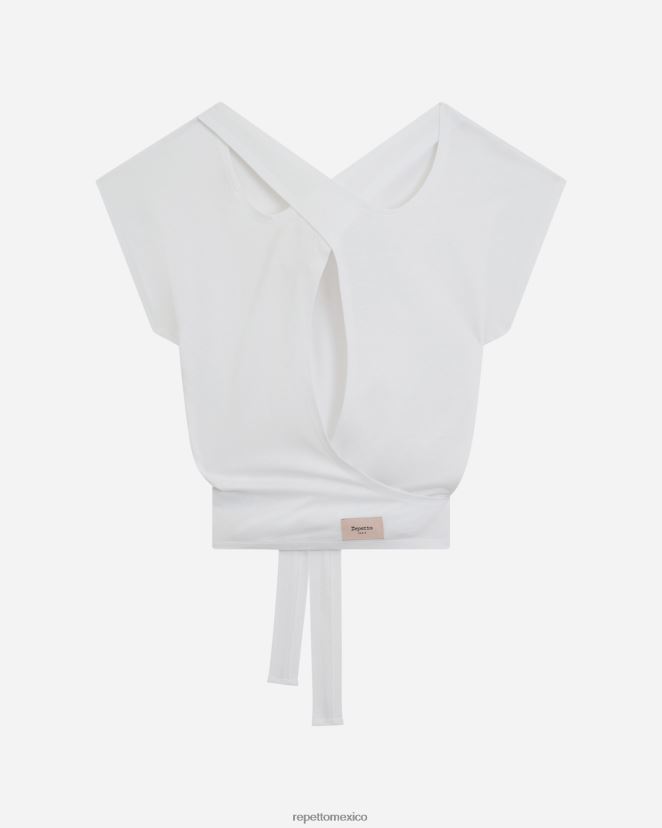 Repetto mujer arriba para atar blanco ropa H2NF2L333
