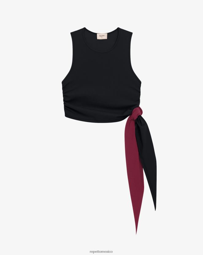 Repetto mujer arriba para atar negro ropa H2NF2L317