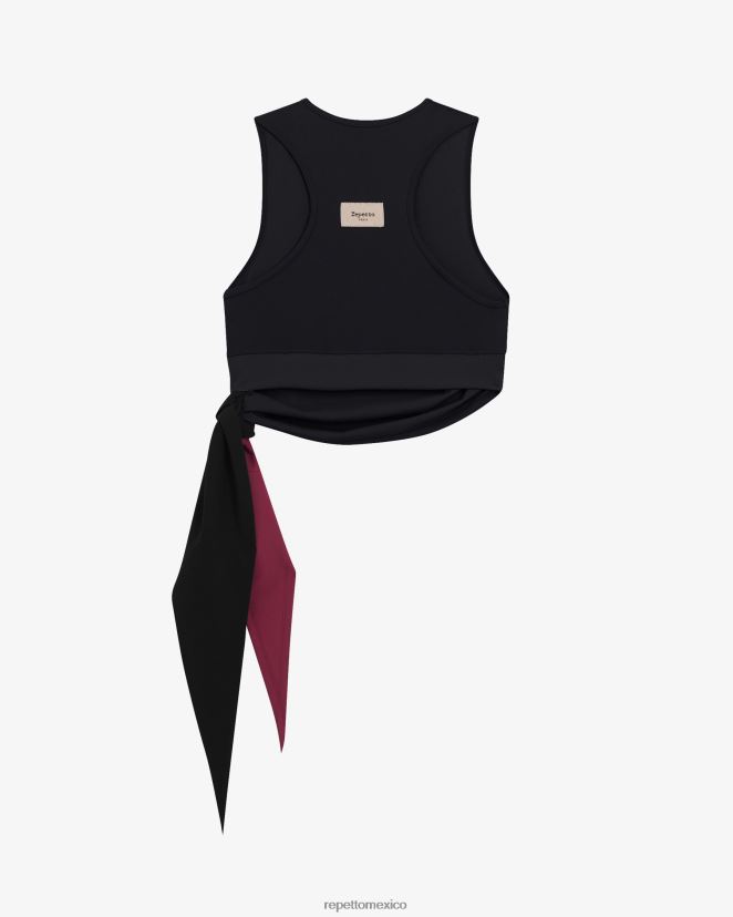 Repetto mujer arriba para atar negro ropa H2NF2L317