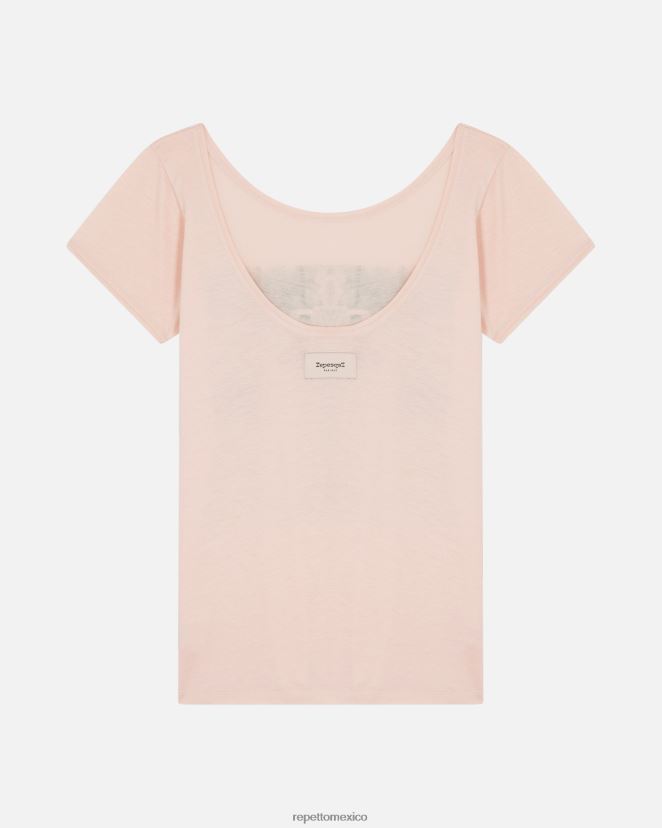 Repetto mujer camiseta ballet urbano rosa desnudo ropa H2NF2L346