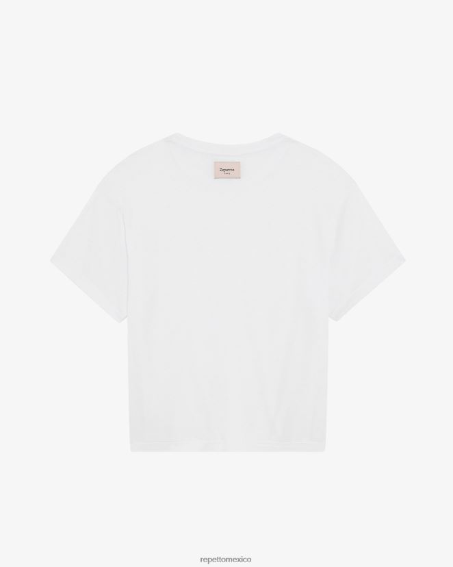 Repetto mujer camiseta blanco ropa H2NF2L314