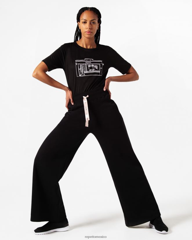 Repetto mujer camiseta boutique negro ropa H2NF2L342