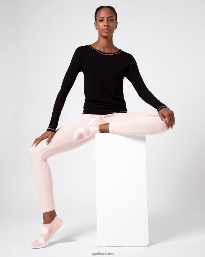 Repetto mujer camiseta de manga larga negro ropa H2NF2L336