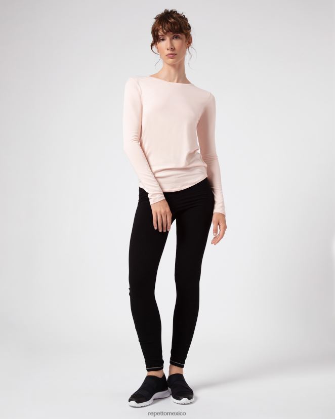Repetto mujer camiseta de manga larga rosa pétalo ropa H2NF2L327