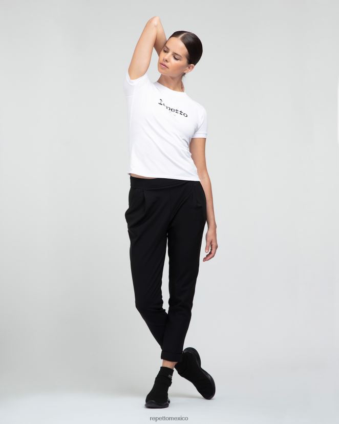 Repetto mujer camiseta en blanco y negro ropa H2NF2L347