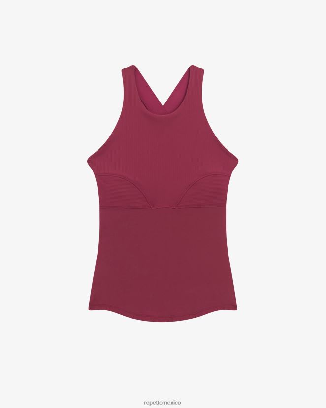 Repetto mujer camiseta sin mangas de práctica rojo burdeos ropa H2NF2L319