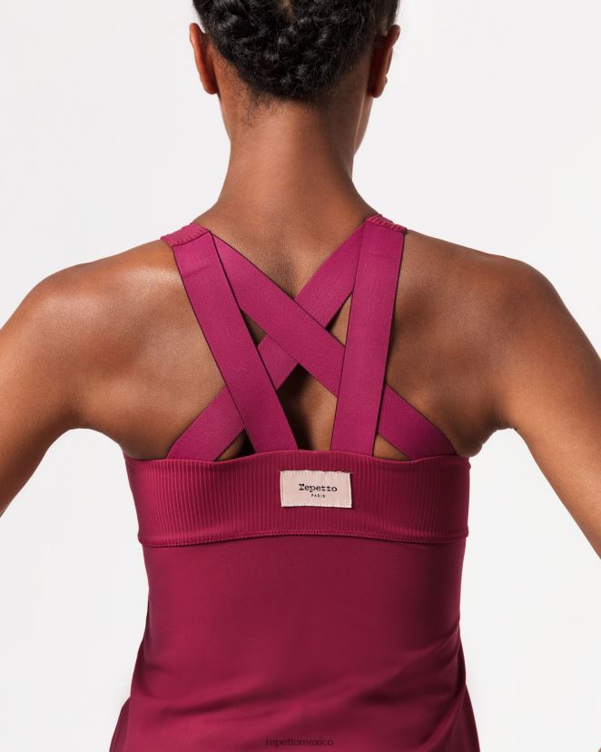 Repetto mujer camiseta sin mangas de práctica rojo burdeos ropa H2NF2L319