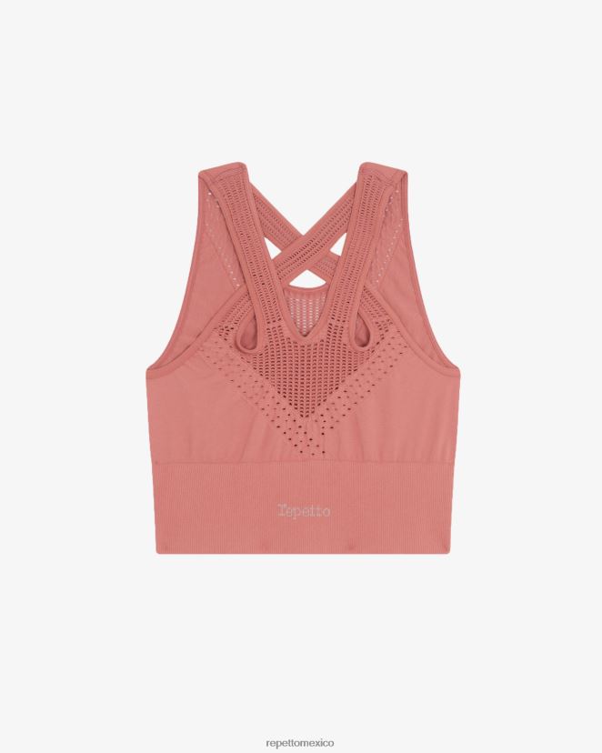 Repetto mujer camiseta sin mangas sin costuras romance rosa ropa H2NF2L322