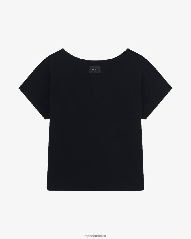 Repetto mujer parte superior de gran tamaño negro ropa H2NF2L348