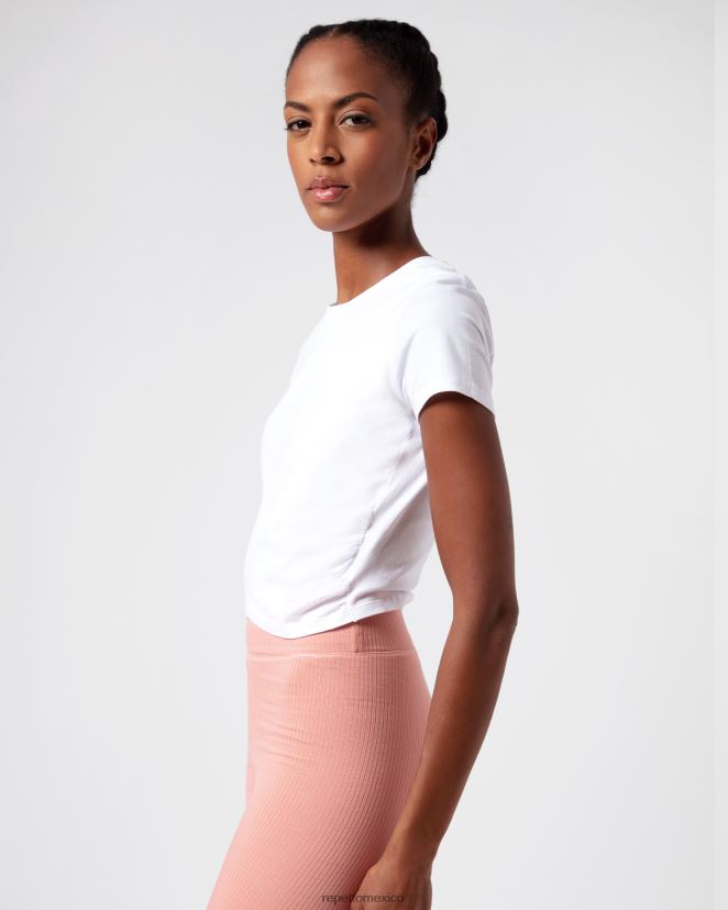 Repetto mujer top con efecto drapeado blanco ropa H2NF2L334