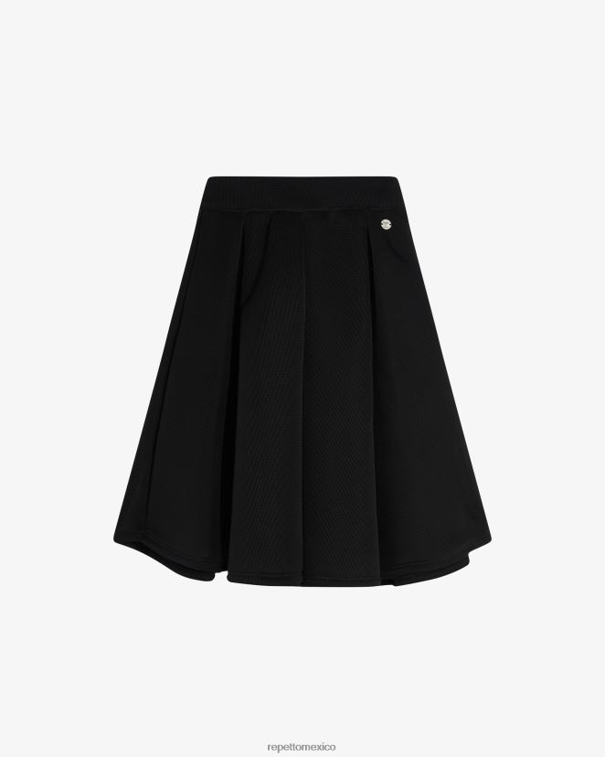 Repetto mujer falda tutú 3d elegancia negro ropa H2NF2L393