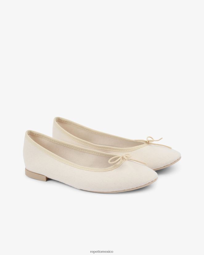 Repetto mujer bailarinas altas de cenicienta - veganas lino beige calzado H2NF2L107
