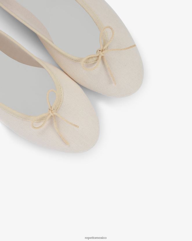 Repetto mujer bailarinas altas de cenicienta - veganas lino beige calzado H2NF2L107
