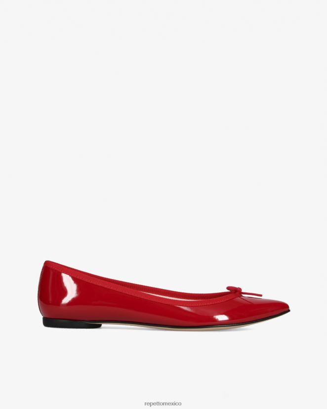 Repetto mujer bailarinas brigitte con punta puntiaguda rojo llameante calzado H2NF2L59