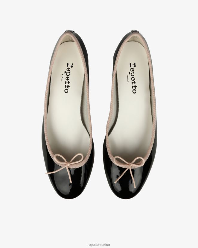 Repetto mujer bailarinas camille negro y rosa icónico calzado H2NF2L55