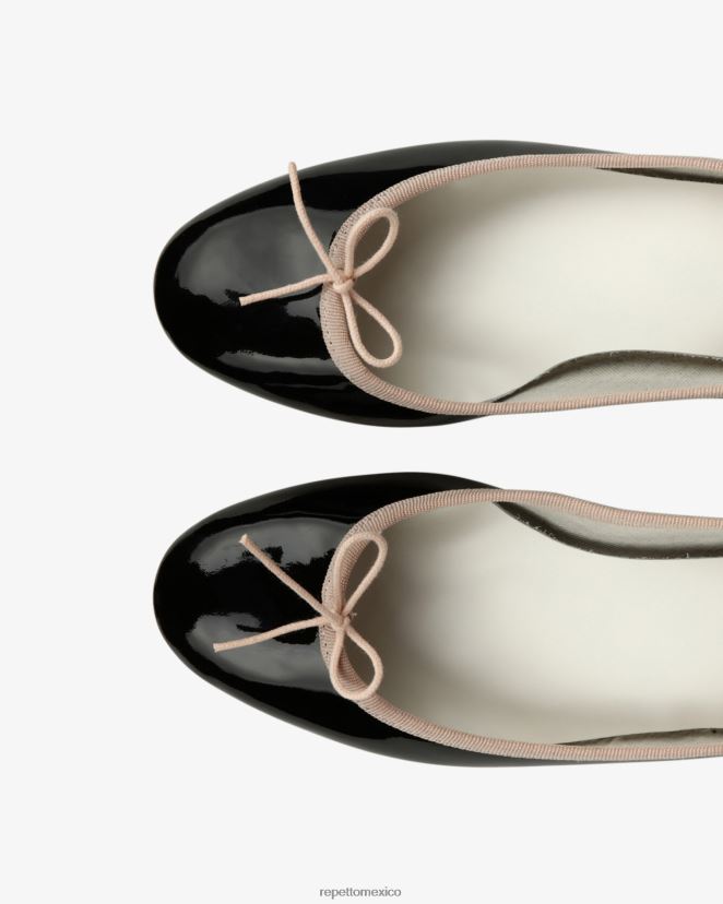 Repetto mujer bailarinas camille negro y rosa icónico calzado H2NF2L55