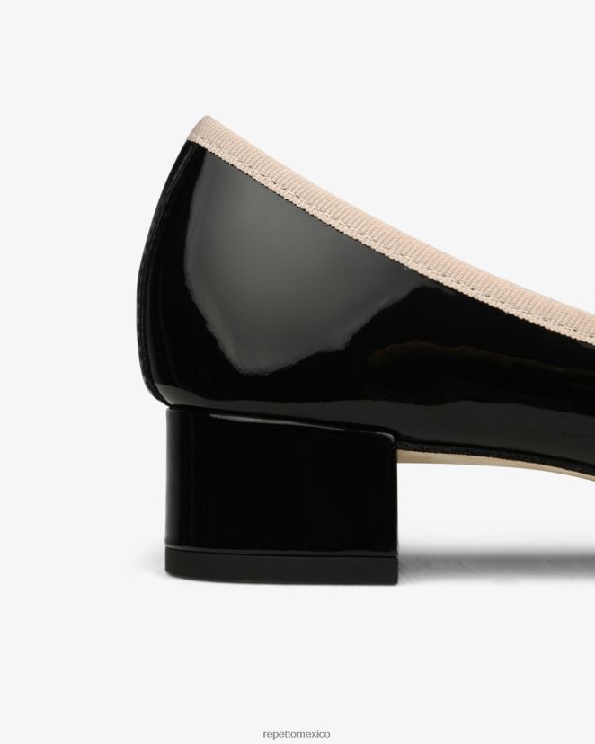 Repetto mujer bailarinas camille negro y rosa icónico calzado H2NF2L55
