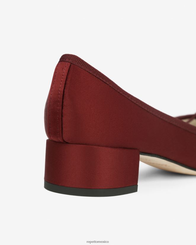 Repetto mujer bailarinas camille - satén rojo pommard calzado H2NF2L2