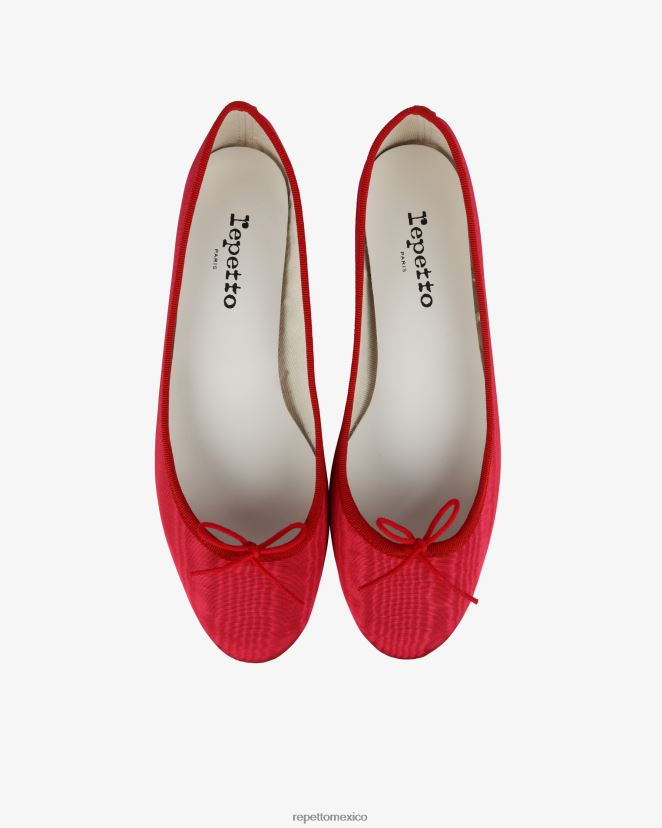 Repetto mujer bailarinas cenicienta - satén rosa frambuesa y rojo fuego calzado H2NF2L52