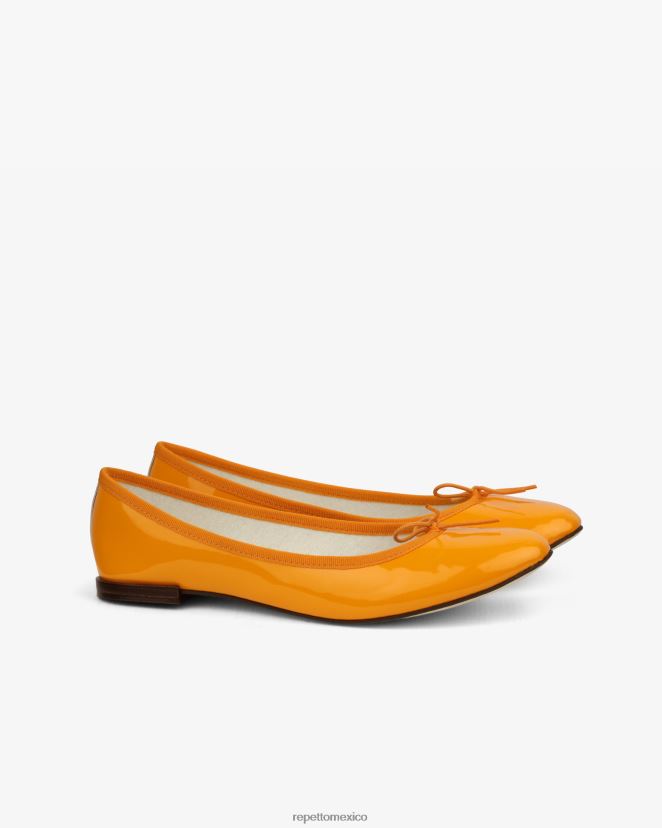Repetto mujer bailarinas de cenicienta naranja caléndula calzado H2NF2L128