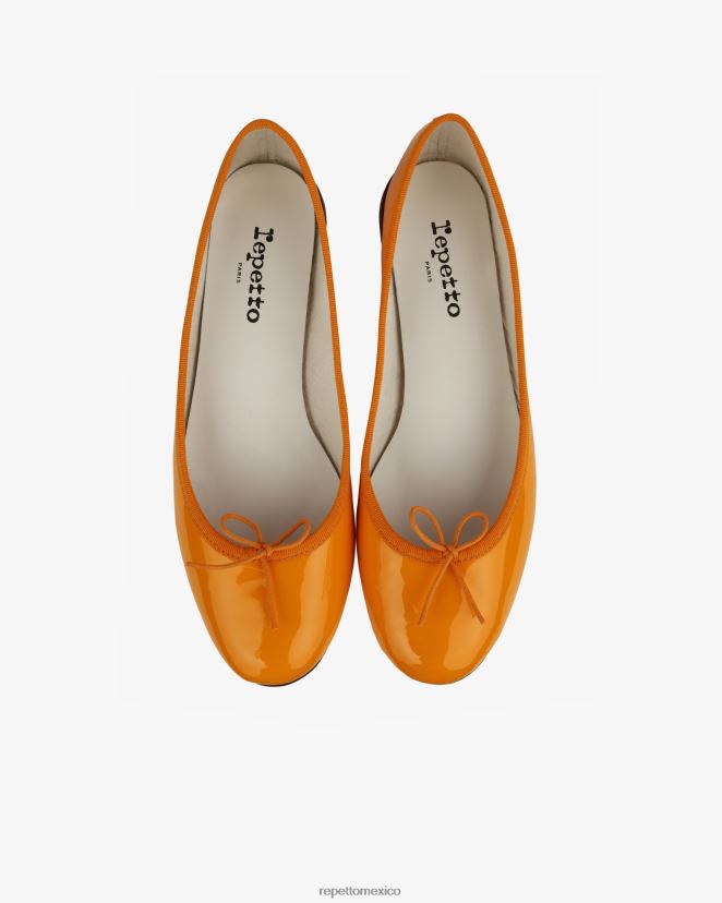 Repetto mujer bailarinas de cenicienta naranja caléndula calzado H2NF2L128