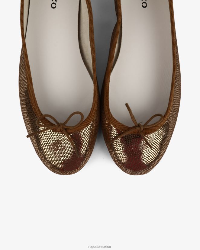 Repetto mujer bailarinas de cenicienta oro antiguo calzado H2NF2L16