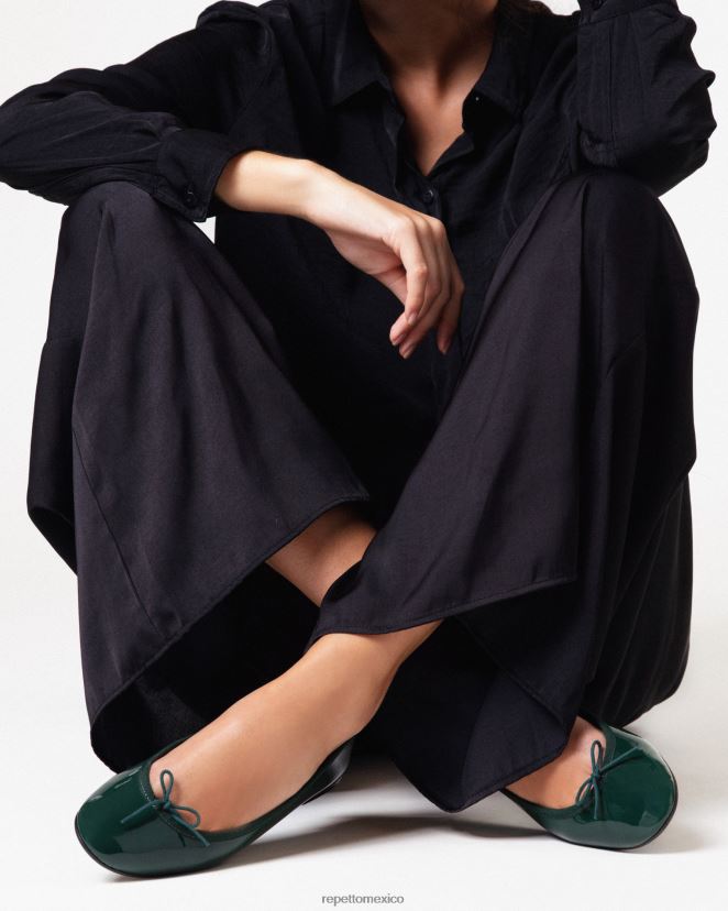 Repetto mujer bailarinas de cenicienta verde bosque intenso calzado H2NF2L134