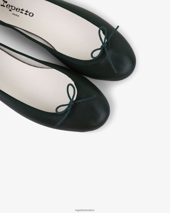 Repetto mujer bailarinas de cenicienta verde bosque intenso calzado H2NF2L135