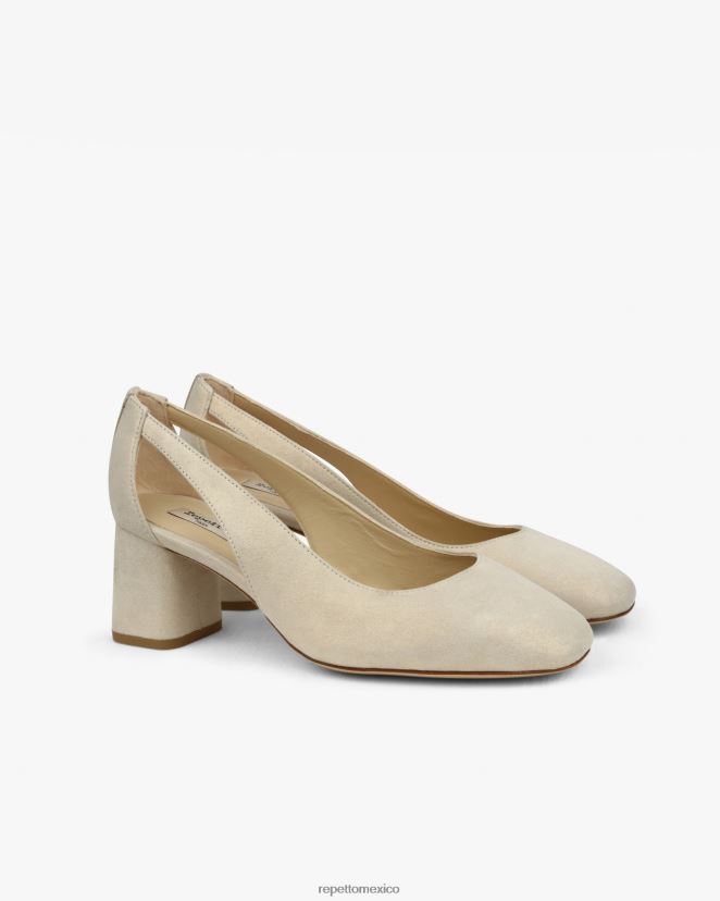 Repetto mujer bombas de felpa espíritu blanco calzado H2NF2L234