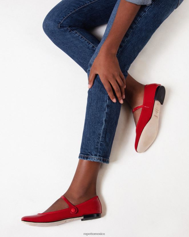 Repetto mujer lio mary janes rojo llameante calzado H2NF2L168