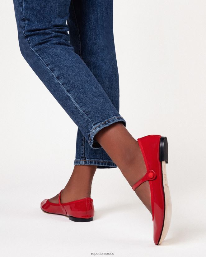 Repetto mujer lio mary janes rojo llameante calzado H2NF2L168